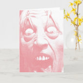 Het Gezicht van de Zombie van het Wenskaart van Kaart (Gele Bloem)