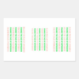 Het gezicht van depressievel wijzigen rechthoekige sticker