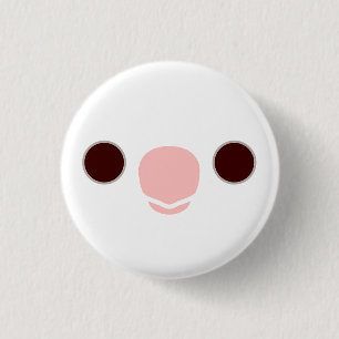 Het gezicht van een albino cocktail ronde button 3,2 cm