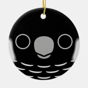 Het gezicht van een Baudin's zwarte kaketoe Keramisch Ornament