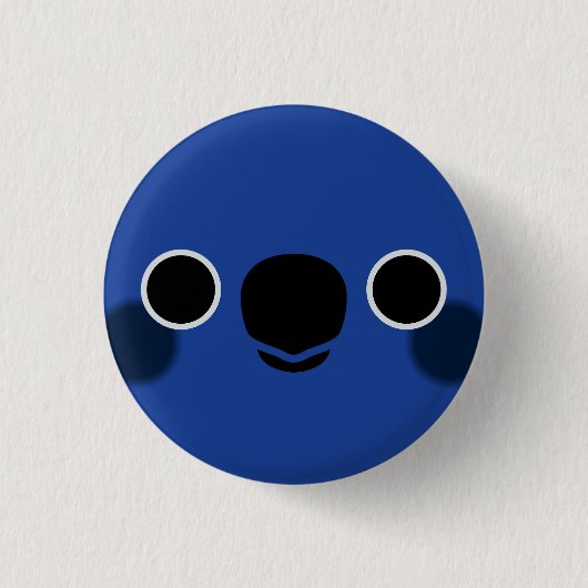 Het gezicht van een Blauw-gekroonde Conure Ronde Button 3,2 Cm (Voorkant)