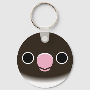 Het gezicht van een blauw gemaskerde lovebird sleutelhanger