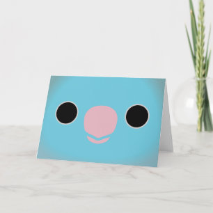 Het gezicht van een blauw vrouw Pacifische papegaa Kaart