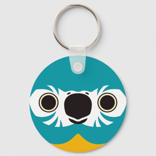 Het gezicht van een blauwkeelara sleutelhanger (Voorkant)