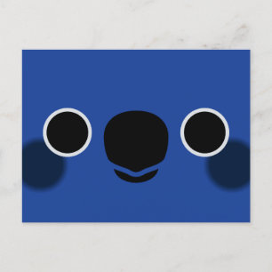 Het gezicht van een blauwkoppapegaai feestdagenkaart