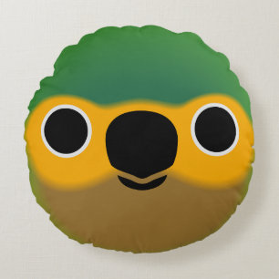 Het gezicht van een bruinkeelparkiet rond kussen