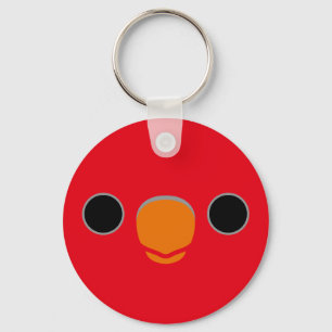 Het gezicht van een Chattering Lory Sleutelhanger
