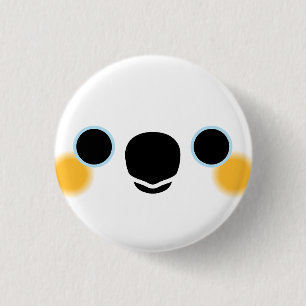 Het gezicht van een Citron-kuifkaketoe Ronde Button 3,2 Cm