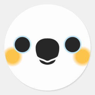 Het gezicht van een Citron-kuifkaketoe Ronde Sticker