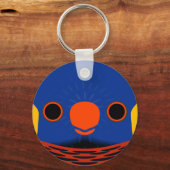 Het gezicht van een Coconut Loriket Sleutelhanger (Achterkant)