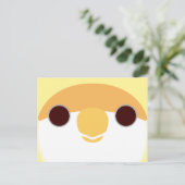 Het gezicht van een creamino perzik-geconfronteerd feestdagenkaart (Staand voorkant)