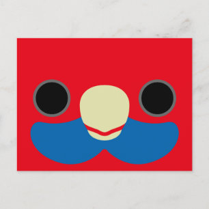 Het gezicht van een Crimson rosella Feestdagenkaart