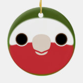 Het gezicht van een Cubaanse Amazone Keramisch Ornament (Achterkant)