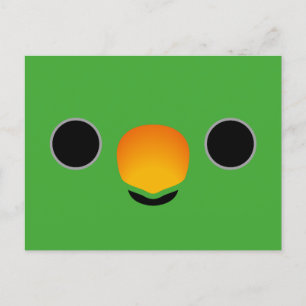 Het gezicht van een Eclectus Parrot (Mannelijk) Feestdagenkaart