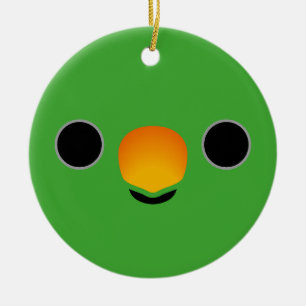 Het gezicht van een Eclectus Parrot (Mannelijk) Keramisch Ornament