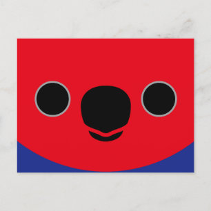 Het gezicht van een Eclectus Parrot (Vrouw) Feestdagenkaart