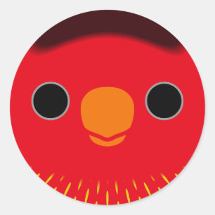 Het gezicht van een Fairy Loriket Ronde Sticker