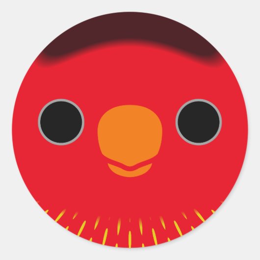 Het gezicht van een Fairy Loriket Ronde Sticker (Voorkant)