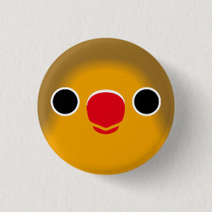 Het gezicht van een Fischer's Lovebird Ronde Button 3,2 Cm