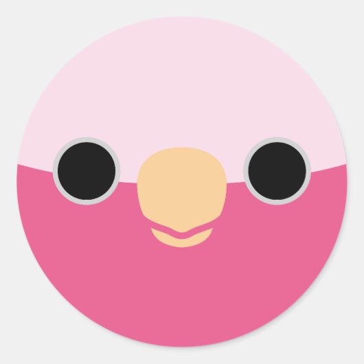 Het gezicht van een Gala Ronde Sticker (Voorkant)