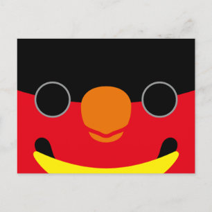 Het gezicht van een Geel-bibbed Lory Feestdagenkaart