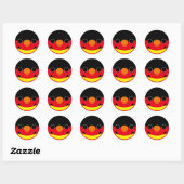 Het gezicht van een Geel-bibbed Lory Ronde Sticker (Vel)