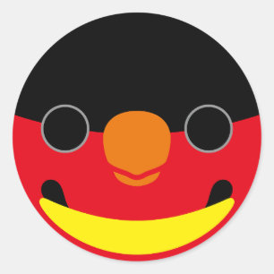 Het gezicht van een Geel-bibbed Lory Ronde Sticker
