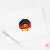 Het gezicht van een Geel-bibbed Lory Ronde Sticker (Envelop)