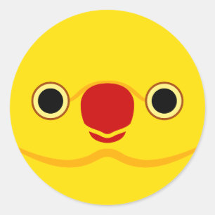 Het gezicht van een geel vrouw Roos geringde parki Ronde Sticker