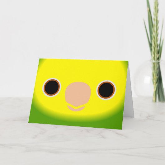 Het gezicht van een gele amazone kaart (Voorkant)