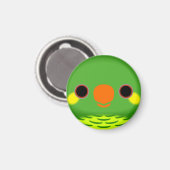 Het gezicht van een gele wang loriket magneet (Voorkant / Achterkant)