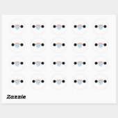 Het gezicht van een Goffin's kaketoe Ronde Sticker (Vel)