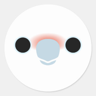 Het gezicht van een Goffin's kaketoe Ronde Sticker