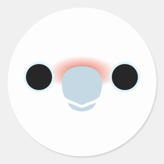 Het gezicht van een Goffin's kaketoe Ronde Sticker (Voorkant)