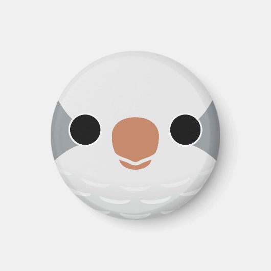 Het gezicht van een Grey Monk Parkiet Magneet (Voorkant)