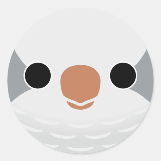 Het gezicht van een Grey Monk Parkiet Ronde Sticker (Voorkant)