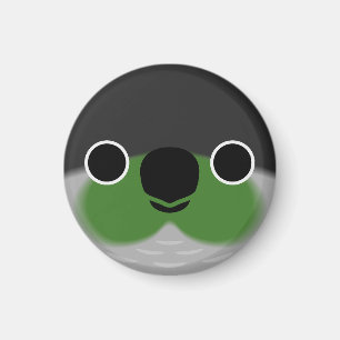 Het gezicht van een groene wang parkiet magneet