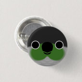 Het gezicht van een groene wang parkiet ronde button 3,2 cm (Voorkant /achterkant)