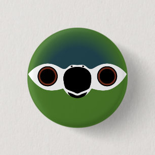 Het gezicht van een Hahn's Macaw Ronde Button 3,2 Cm