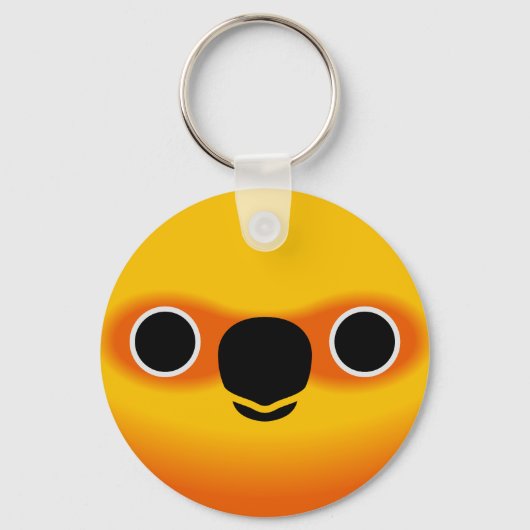 Het gezicht van een Jenday Conure Sleutelhanger (Voorkant)
