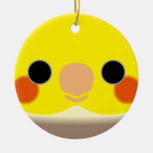 Het gezicht van een kaneelbonte mannelijke cocktai keramisch ornament