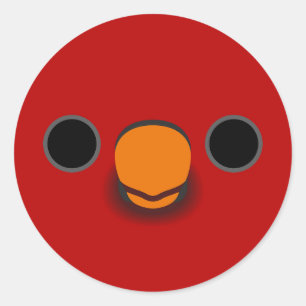 Het gezicht van een kardinale heerlijkheid ronde sticker