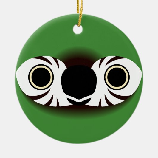 Het gezicht van een kastanje-fronted ara keramisch ornament (Voorkant)