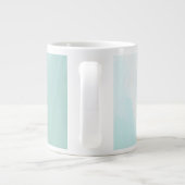 Het gezicht van een kat onder de blauwe oceaan grote koffiekop (Achterkant)