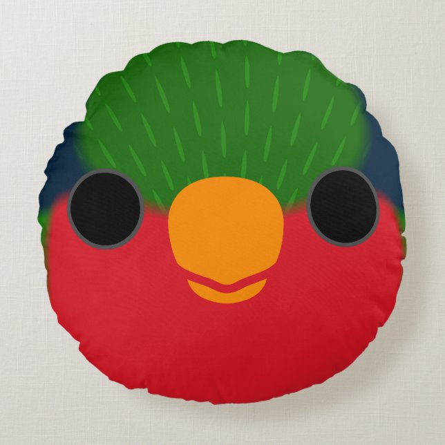 Het gezicht van een Kuhl's loriket Rond Kussen (Voorkant)