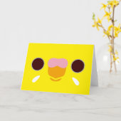 Het gezicht van een lutino budgie kaart (Gele Bloem)