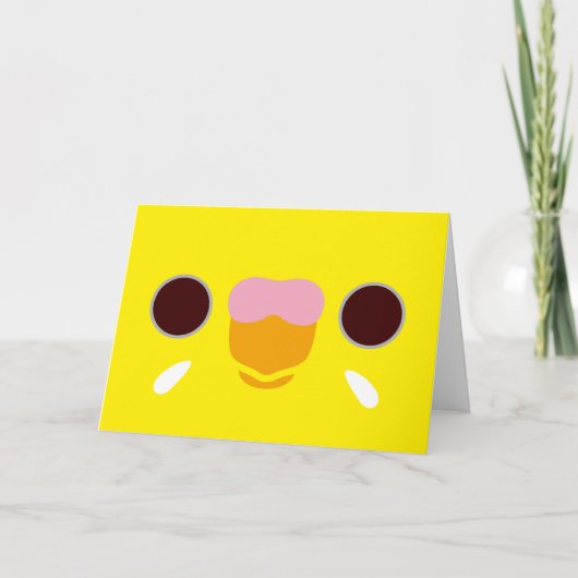 Het gezicht van een lutino budgie kaart (Voorkant)