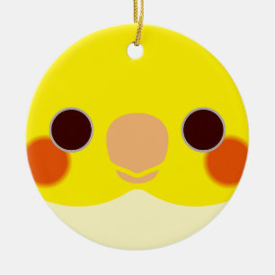 Het gezicht van een lutino cocktail keramisch ornament