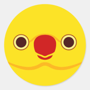 Het gezicht van een lutino vrouw Roos geringde par Ronde Sticker