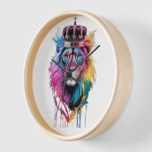 Het gezicht van een majestueuze leeuw met een koni (Hoek)